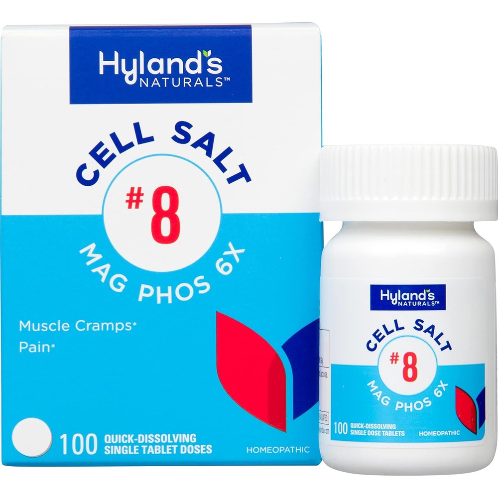 Hyland's Number 8 Cell Salt Mag Phos 6X front bottle view