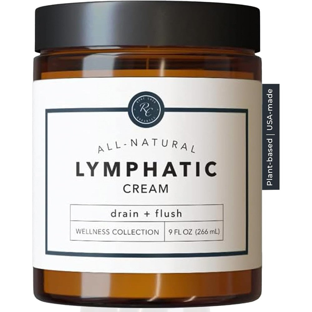 Rowe Casa Organics Lymphatic Cream 9 Fluid Ounces jar front view
