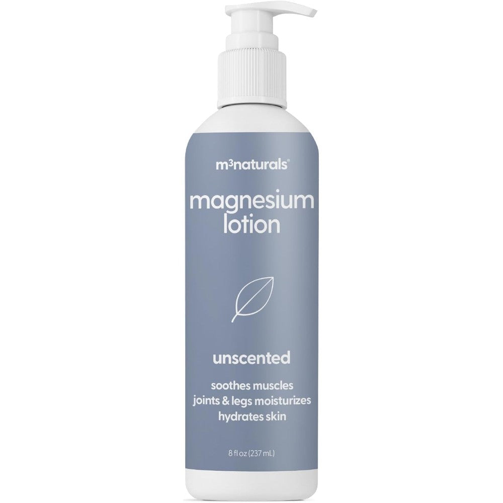 M3 Naturals Unscented Magnesium Lotion 8 fluid ounce front view