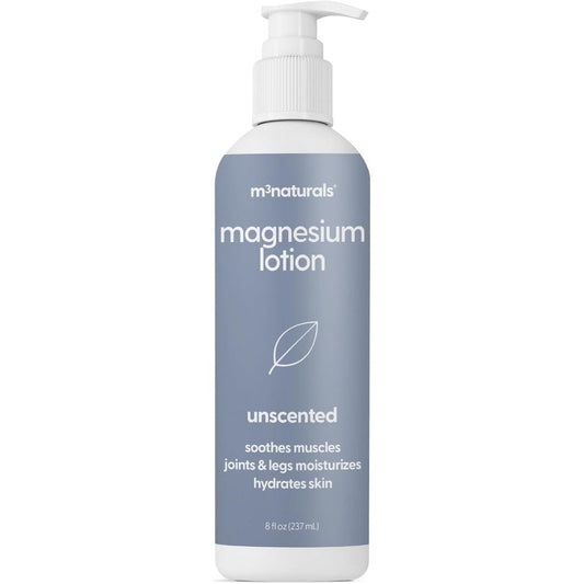 M3 Naturals Unscented Magnesium Lotion 8 fluid ounce front view