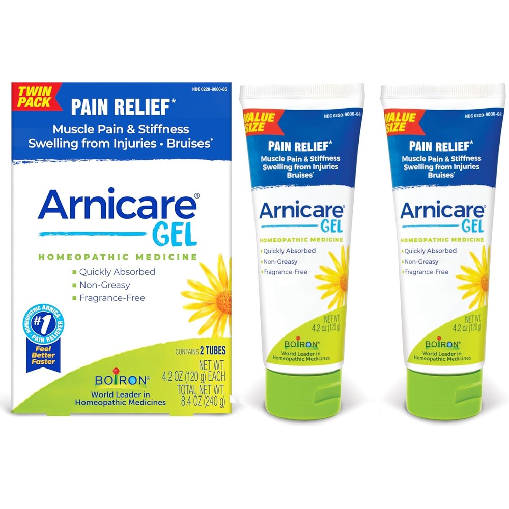 Boiron Arnicare Gel 4.2 Ounce Twin Pack front view package