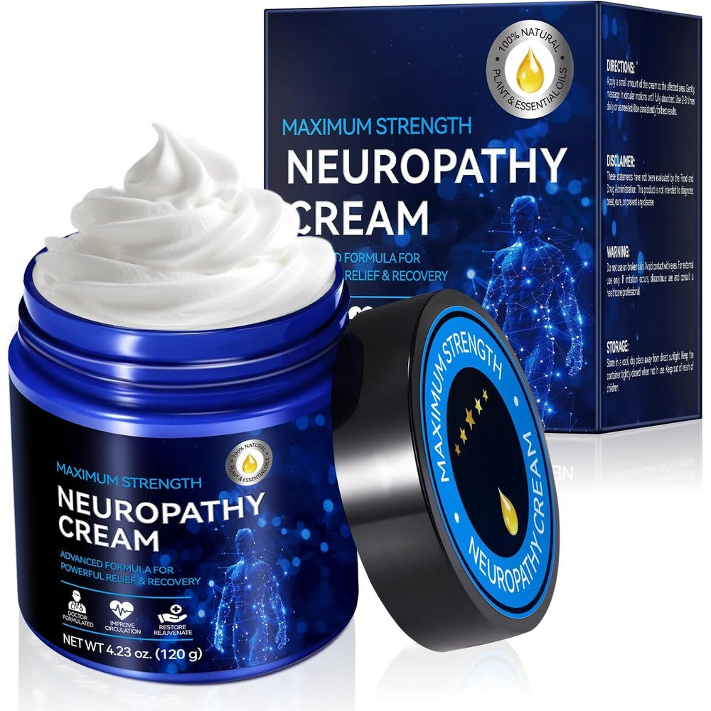 Cfxyhnox neuropathy nerve relief cream front view 4 ounce bottle