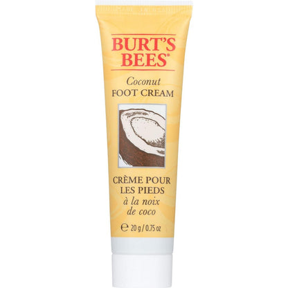 Burt's Bees Coconut Foot Cream front view of travel size tube for cracked heel repair