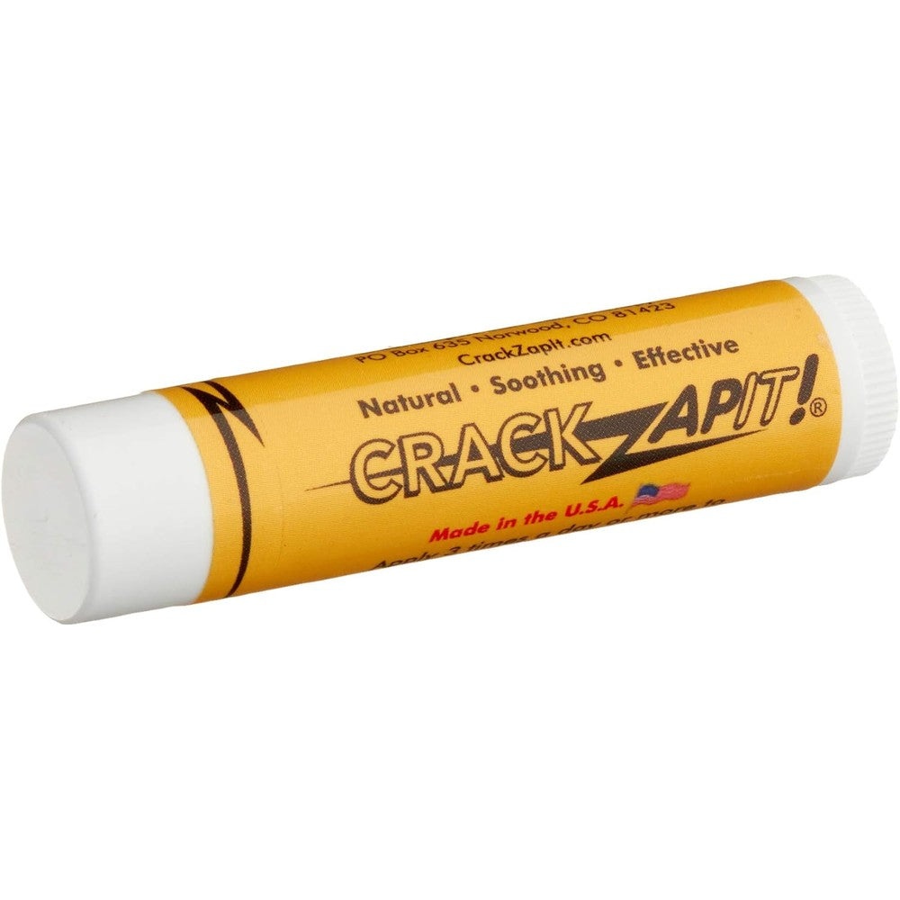 CrackZapIt! non-chemical cracked skin remedy tube front view for finger care.
