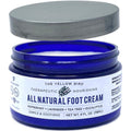 The Yellow Bird natural tea tree foot cream jar front view showcasing product label.