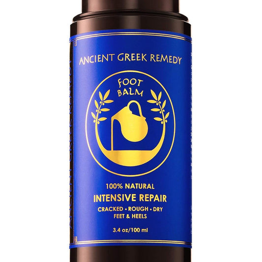 Ancient Greek Remedy Foot Balm front view container for cracked heel repair