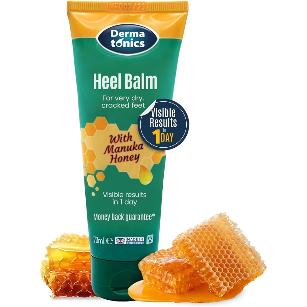 Dermatonics foot cream for dry cracked heels front view tube packaging