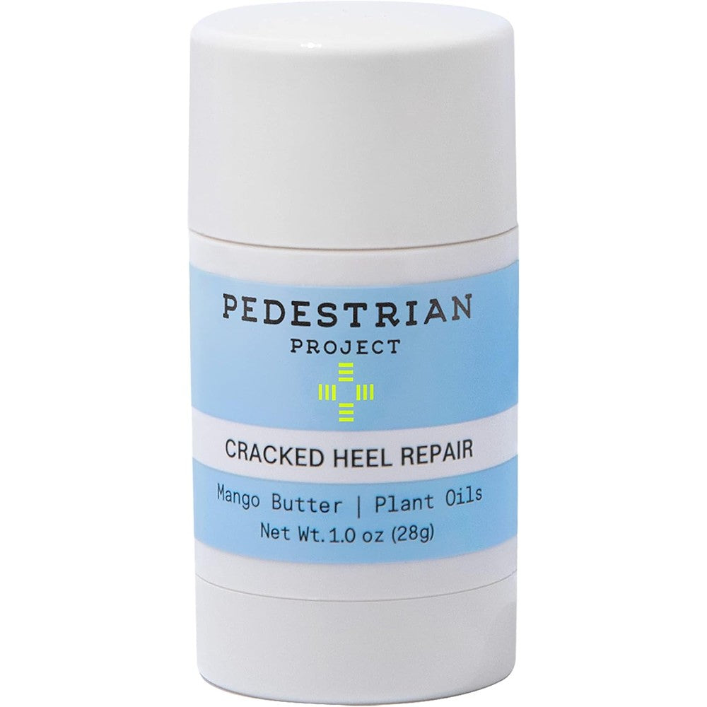 Pedestrian Project Cracked Heel Repair foot care balm stick front view showcasing clean packaging