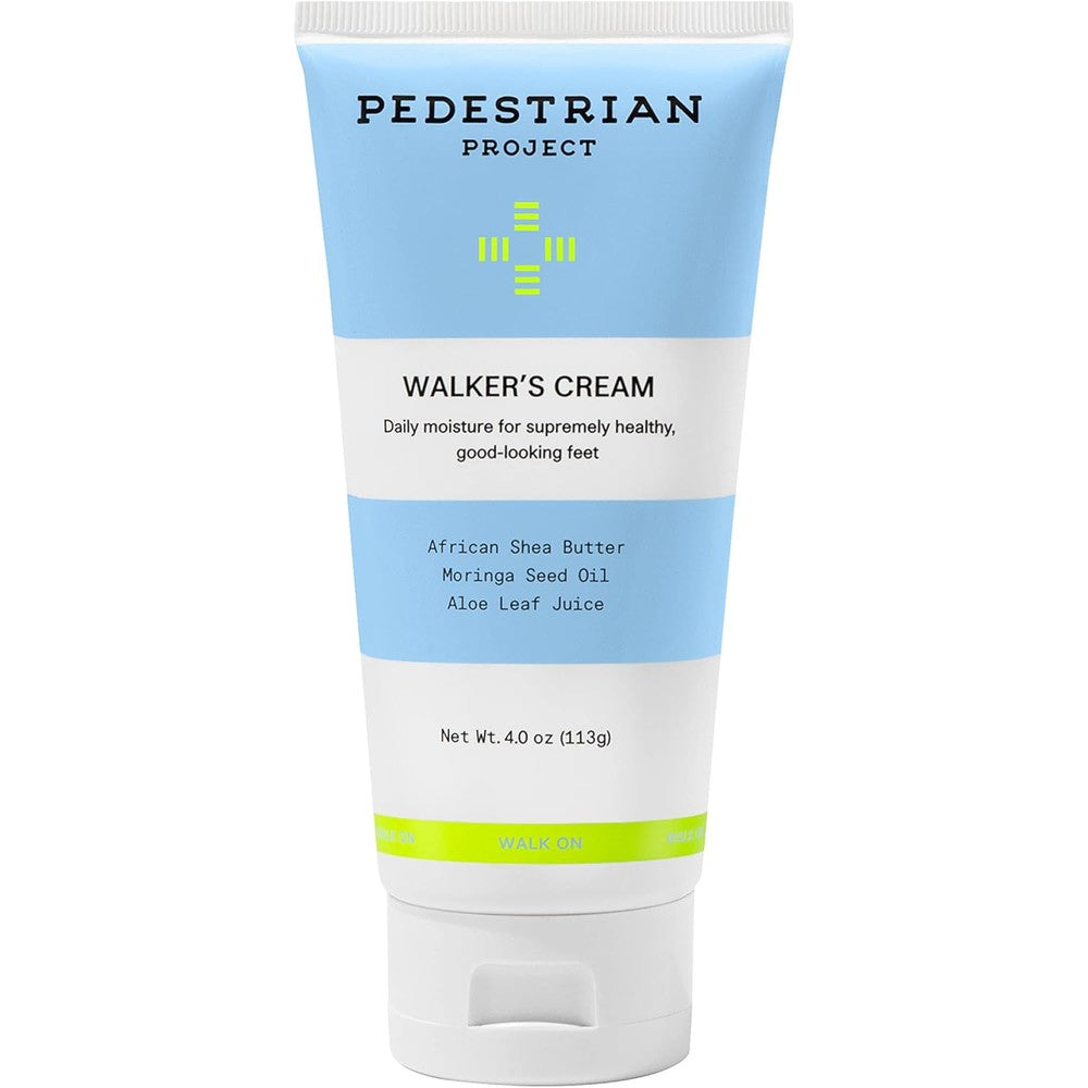 Pedestrian Project Walker's Foot Cream front view showing 4 Ounce packaging