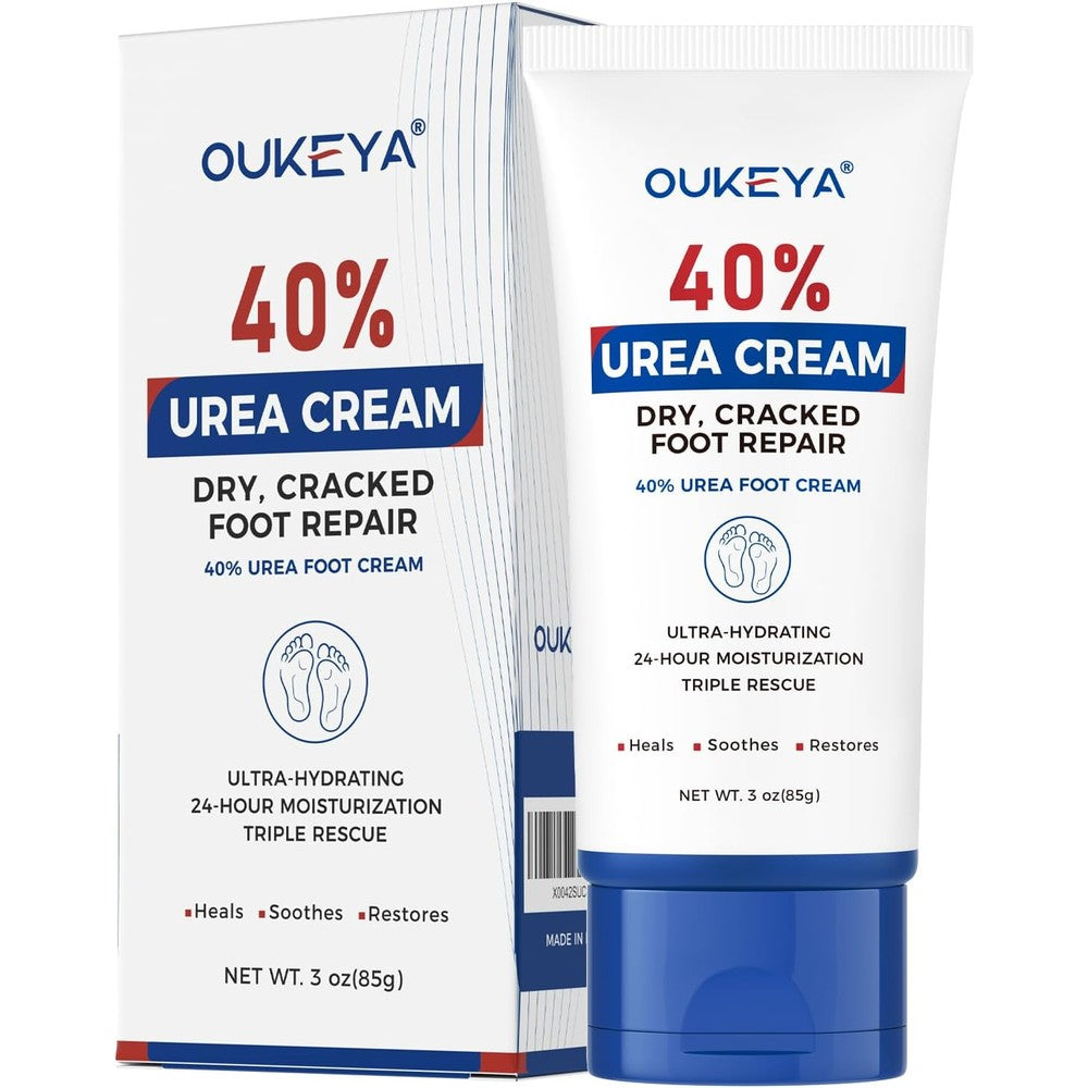 OUKEYA Urea Cream Forty Percent front view tube packaging for cracked heel repair