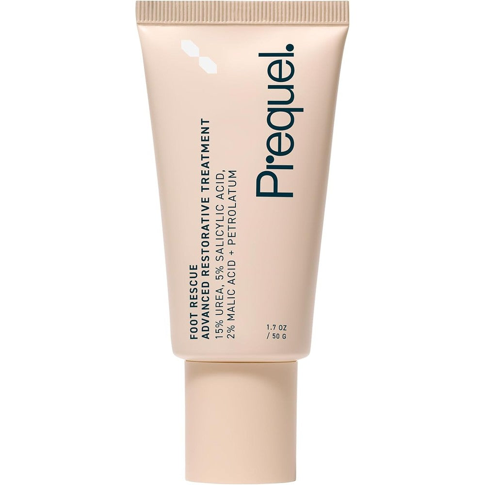 Prequel Skin Foot Rescue advanced restorative treatment cream front view for dry cracked feet