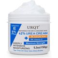 URQT urea cream jar front view with blue and orange label