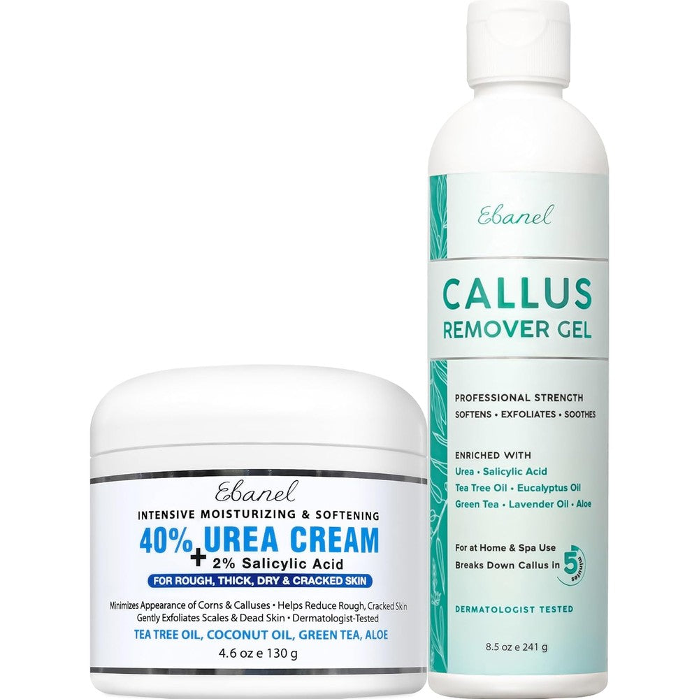 Ebanel Professional Callus Remover Gel and Urea Cream box packaging front view