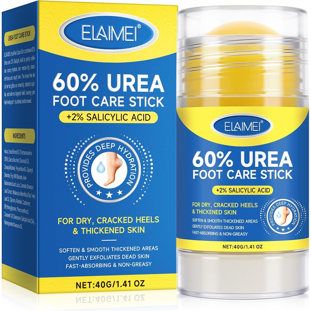 LuckNest 60 Percent Urea Cream Stick front view showing the maximum strength foot care packaging.