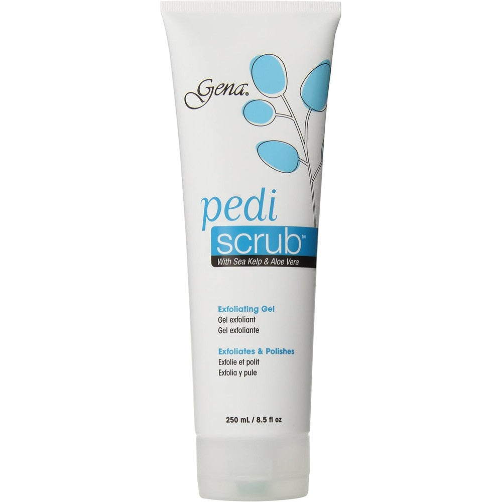 Gena Pedi Scrub Gel front view professional exfoliating foot treatment tube