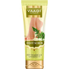 Vaadi Herbals foot scrub front view tube packaging