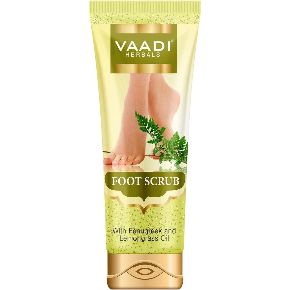 Vaadi Herbals Foot Scrub front view of the 110 grams tube for callus removal