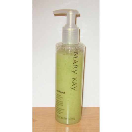 Mary Kay Satin Hands Smoothie Hand Scrub Honeydew front view for premium hand exfoliation.
