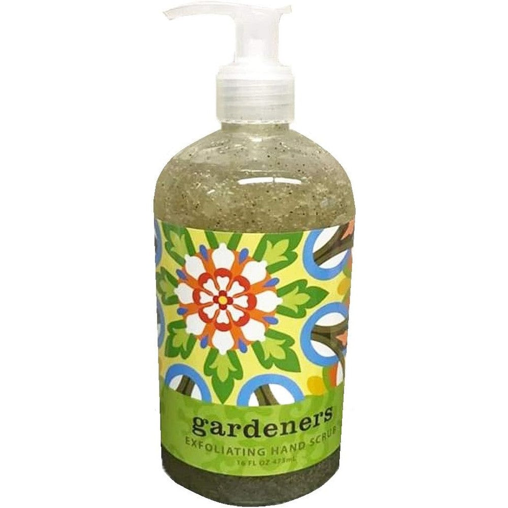 Greenwich Bay Gardeners Exfoliating Hand Scrub front view bottle with pump dispenser