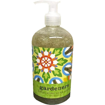 Greenwich Bay Gardeners Exfoliating Hand Scrub front view bottle with pump dispenser