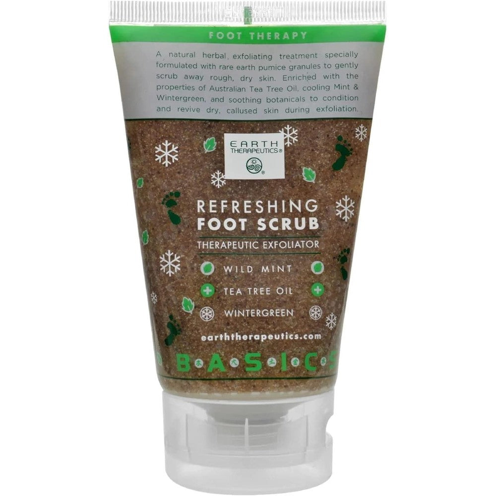 Earth Therapeutics Refreshing Foot Scrub front view of four ounce tube
