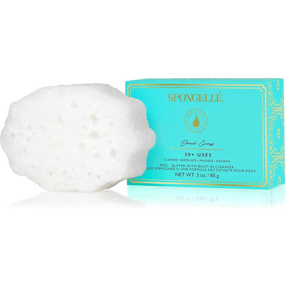 SPONGELLÃ‰ Pedi Buffer Beach Grass front packaging view for smoothing rough feet