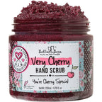 Bella And Bear Very Cherry Hand Scrub front jar view with cherry design