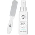 Dermasuri callus remover spray bottle front view with packaging