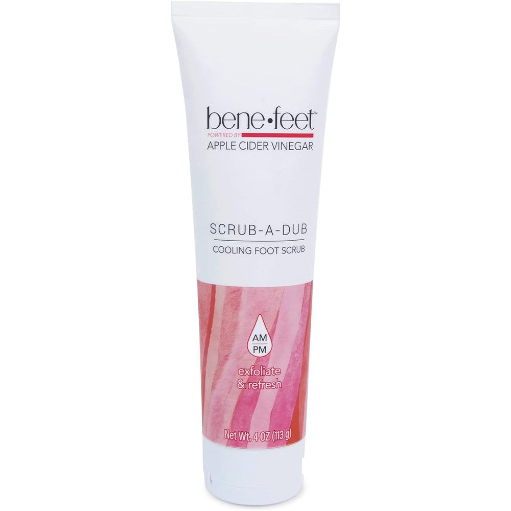 Benefeet Scrub-A-Dub Cooling Foot Scrub 4 Ounce tube front view