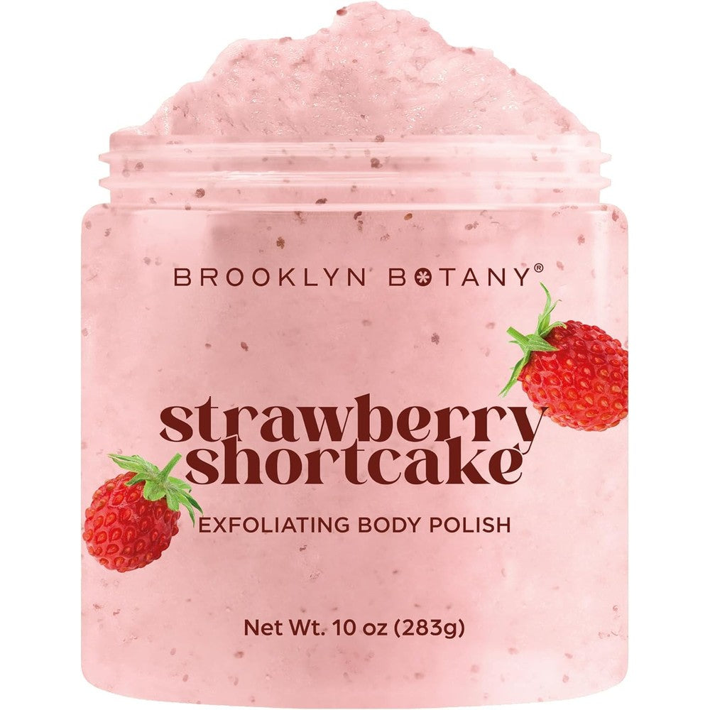 Brooklyn Botany Strawberry Shortcake Body Polish container front view