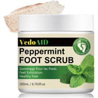 VedoAID peppermint foot scrub front view packaging