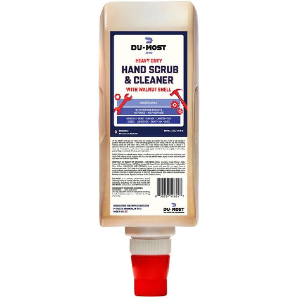 Du-Most Industrial Hand Cleaner with Walnut Shell Scrub 3.55 Liter bottle front view