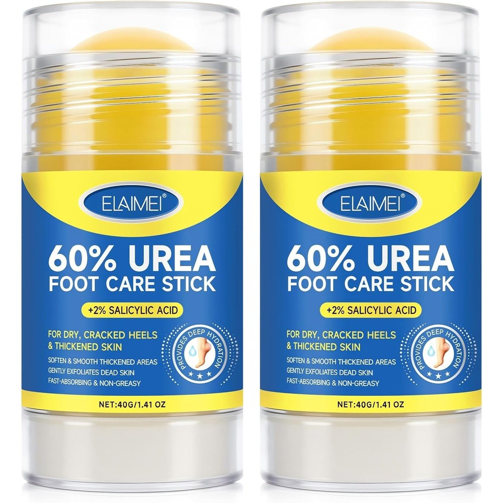 Yueplattnmay 2 PCS Urea Cream Stick 60% and 2% Salicylic Acid front view