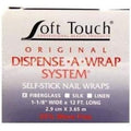 Soft Touch Dispense-A-Wrap fiberglass nail wrap front view dispenser box