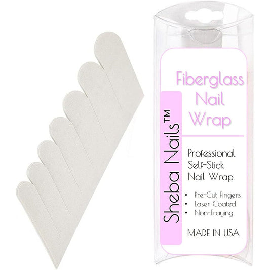 Sheba Nails Fiberglass Nail Wrap pack showing front view of professional packaging