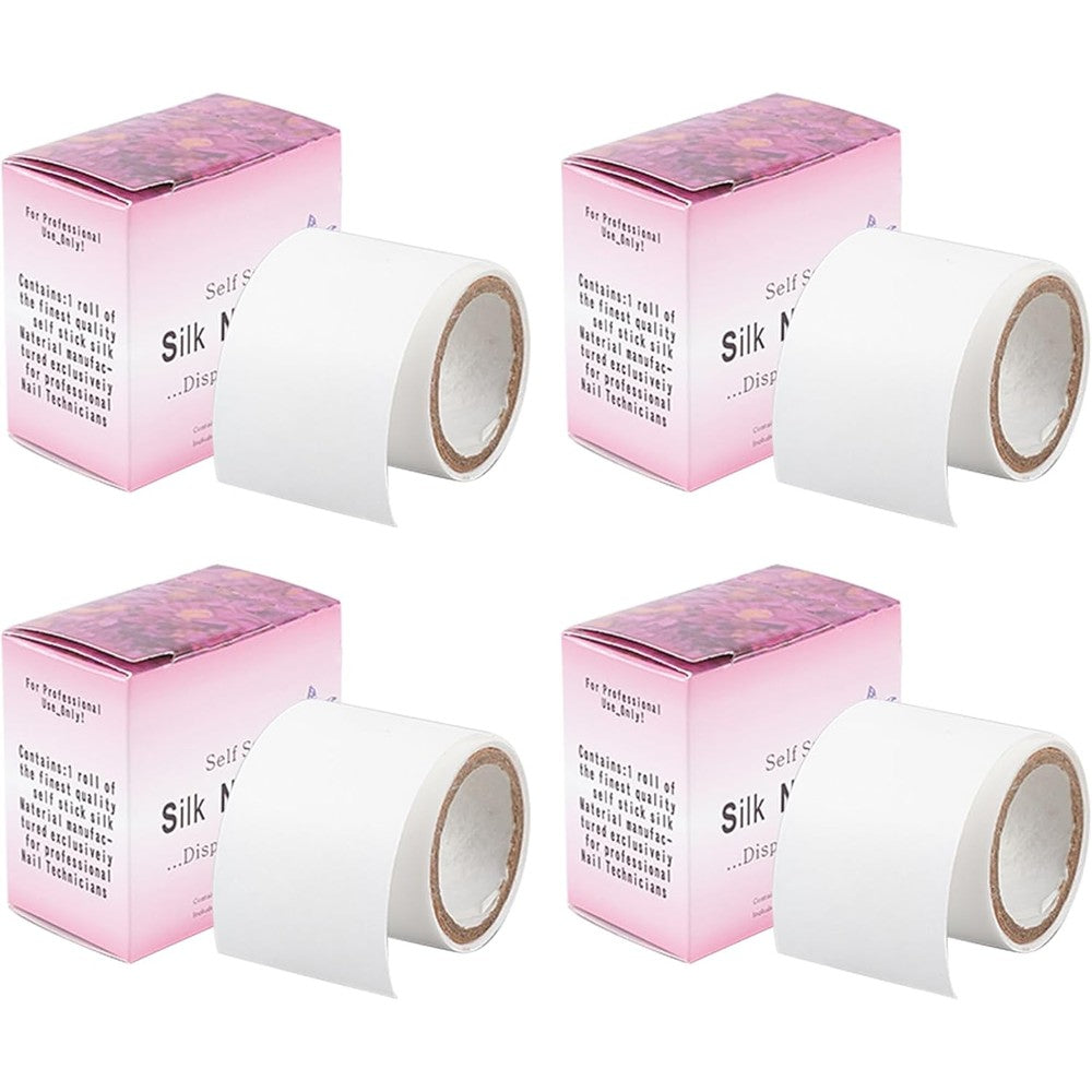 Niceneeded 4 rolls self adhesive silk nail wrap set front view