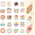 Azhieni summer beach UV DTF wrap stickers front packaging view