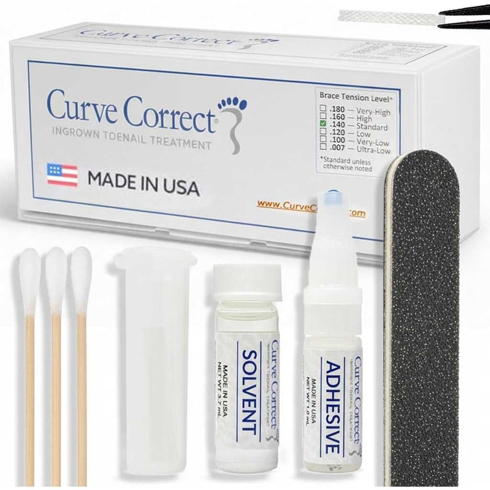 CurveCorrect ingrown toenail treatment kit front view