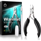 Wanmat professional toenail nipper with curved stainless steel blades front view