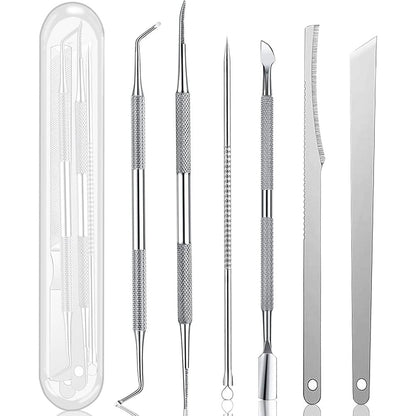 Geounzay 7 piece ingrown toenail pedicure tool kit front view
