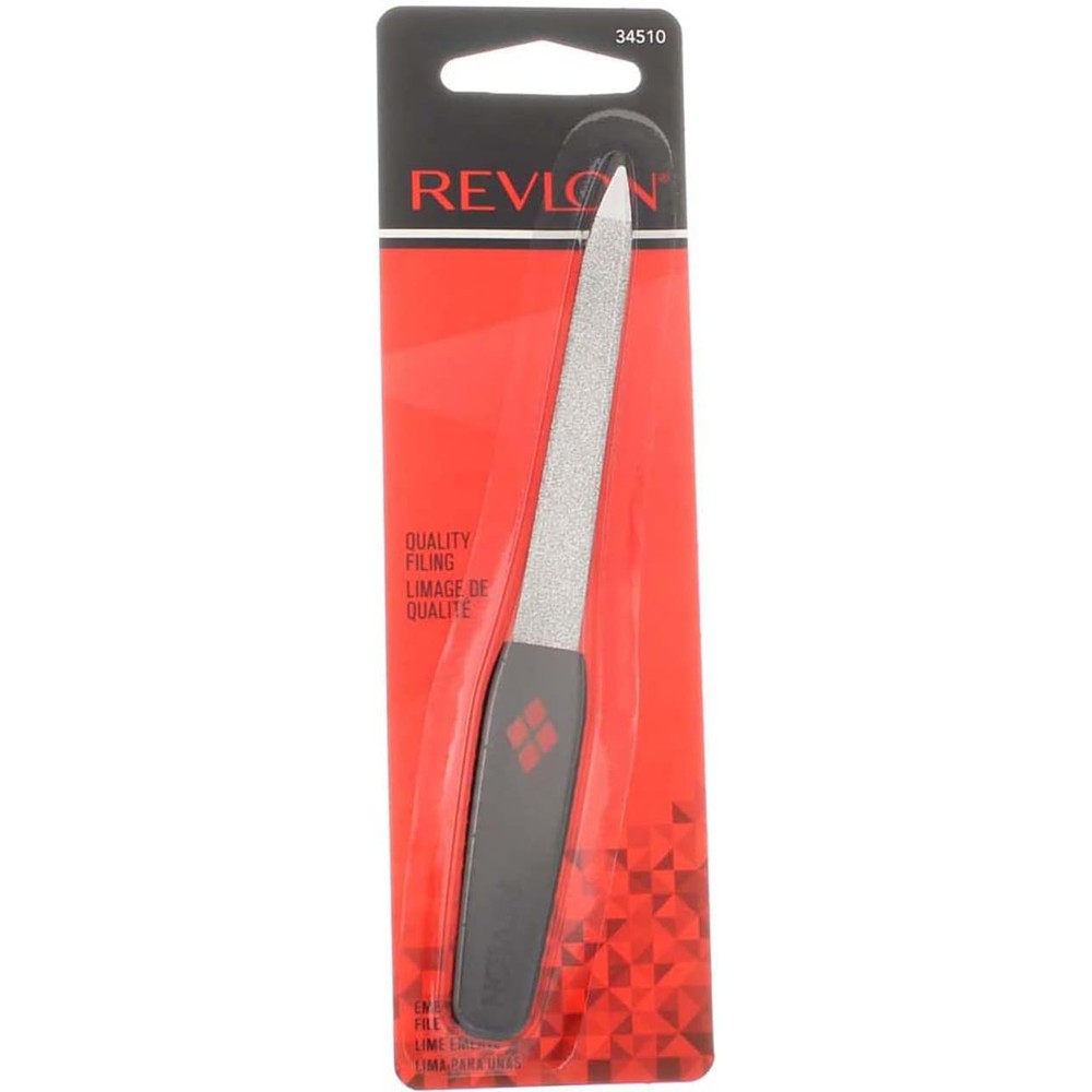 Revlon Compact Emeryl File dual sided metal tool front view