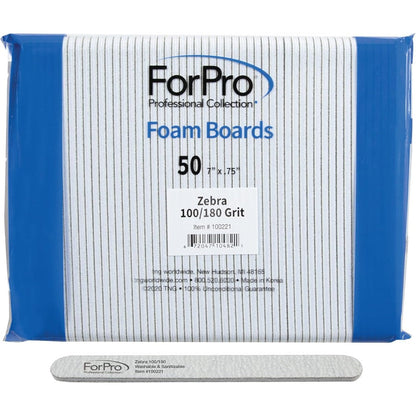 ForPro Professional Collection Zebra Foam Board nail files pack front view