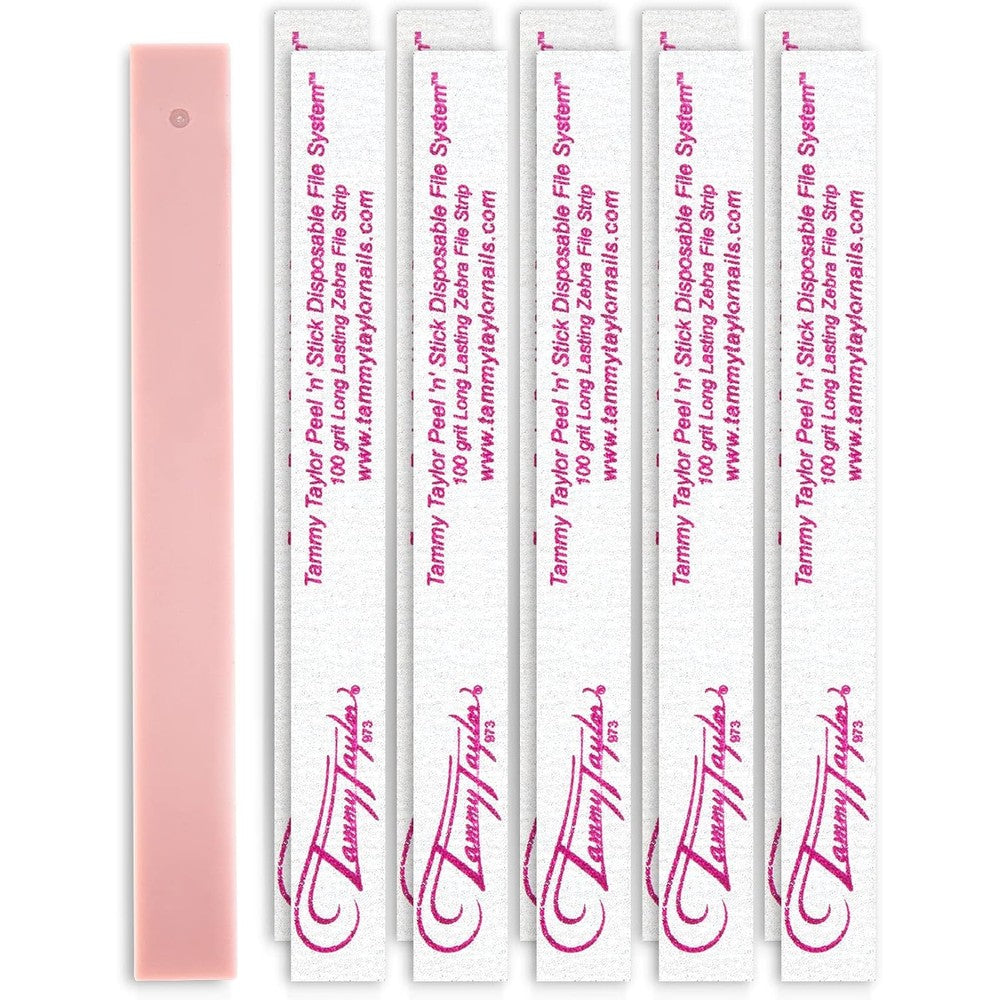 Tammy Taylor Peel N Stick Zebra 100 Grit Professional Nail Files pack front view