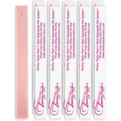 Tammy Taylor Peel N Stick Zebra 100 Grit Professional Nail Files pack front view