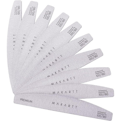 Makartt professional nail file 100/180 grit front view