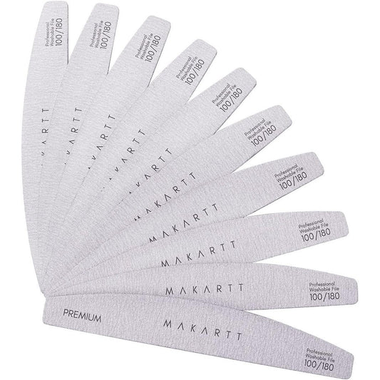 Makartt professional nail file 100/180 grit front view