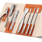 Mr. Green 8-piece professional pedicure knife set in leather case