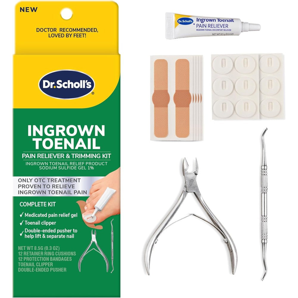 Dr. Scholl's Ingrown Toenail Pain Reliever and Trimming Kit front view