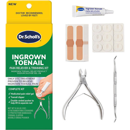 Dr. Scholl's Ingrown Toenail Pain Reliever and Trimming Kit front view