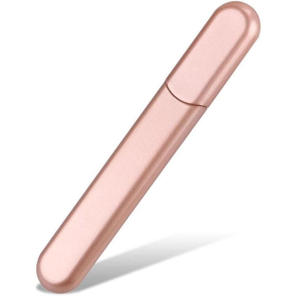 MiDenso premium glass nail file in millennial pink with protective case